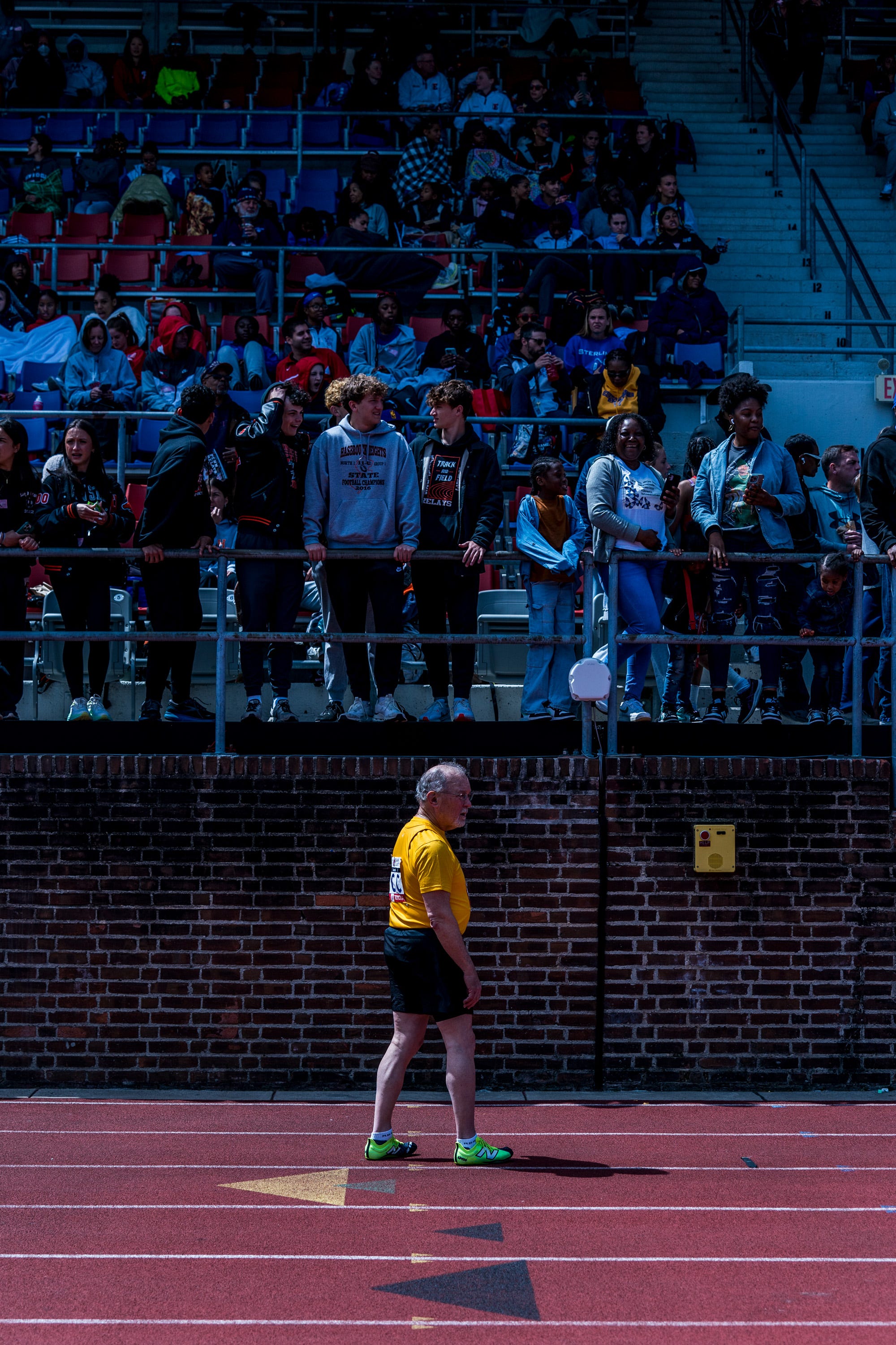 RWD a person standing on a track
