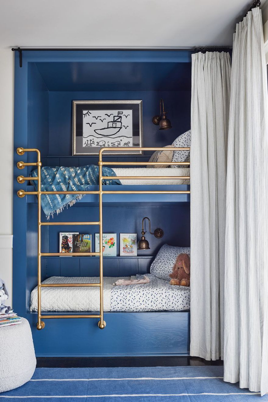 blue twin bed bunk bed