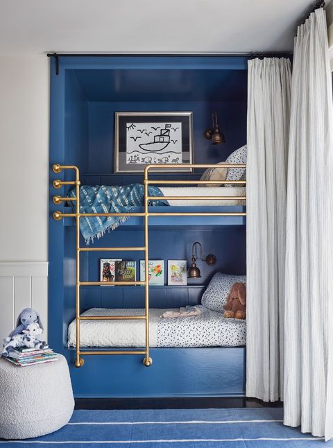 blue twin bed bunk bed