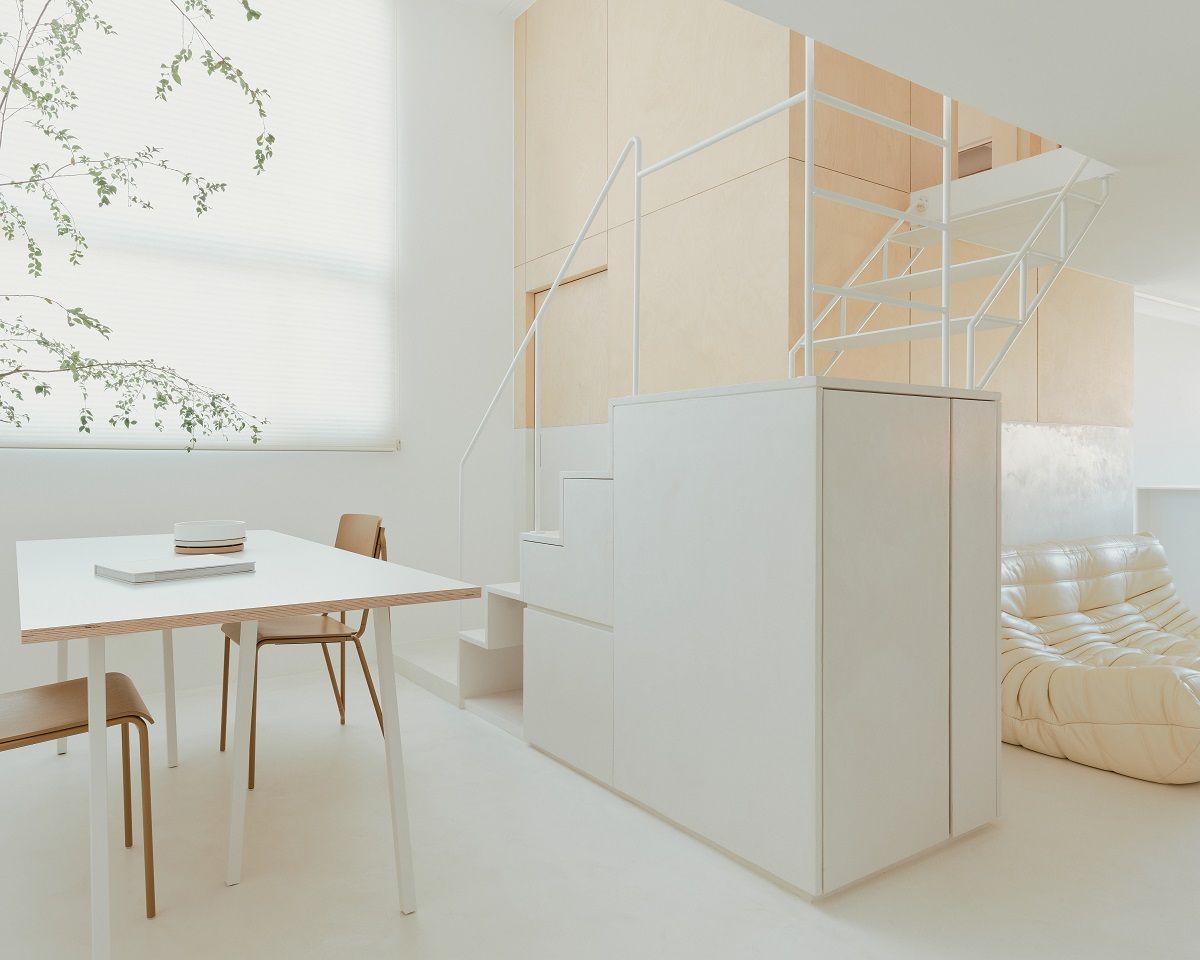 Dormitorio en el entrepiso, Habitacion con altillo, Interiores de casas  minimalistas