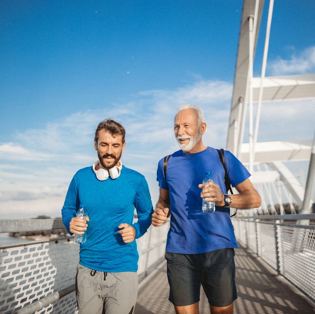 two men exercising
