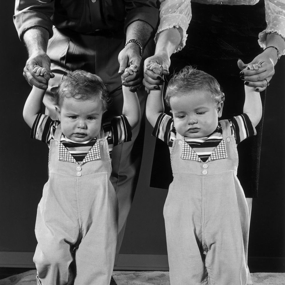 toddling twins