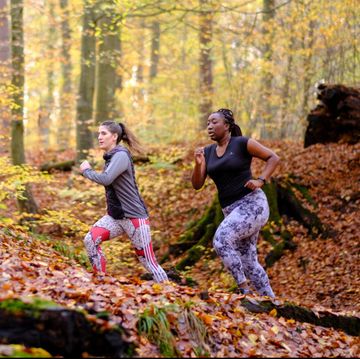 how to start running  women running in forest