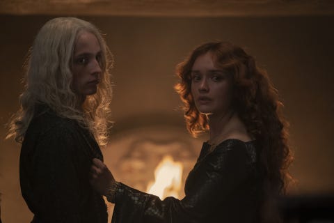 ty tennant and olivia cooke in house of the dragon episode 7