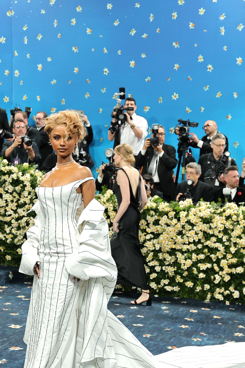 the 2025 met gala celebrating "superfine: tailoring black style" arrivals