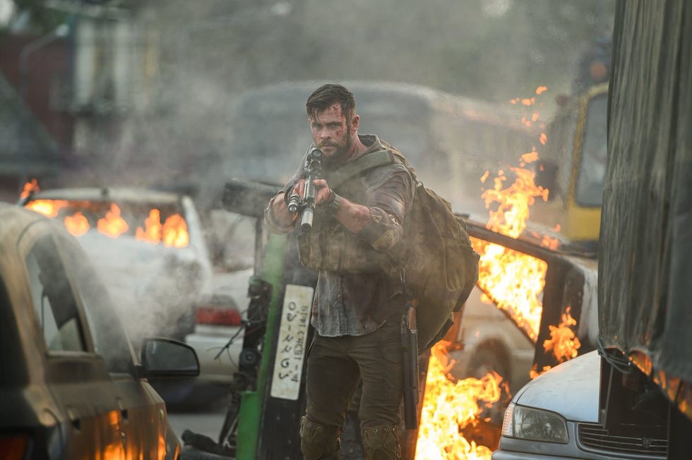 chris hemsworth en el thriller de acción de netflix, tyler rake