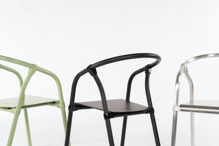 ‘tube chairs’ by klemens schillinger for typ