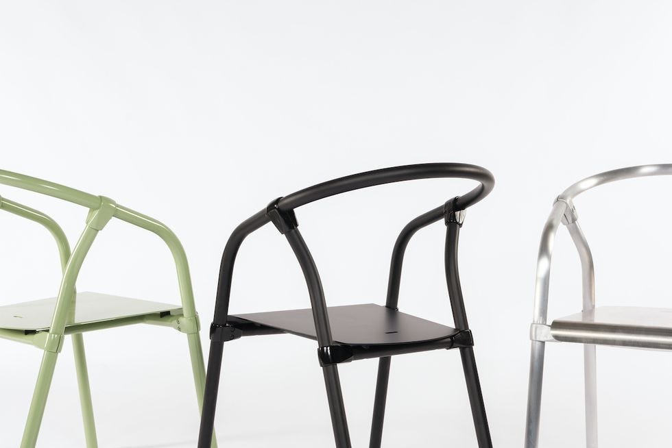 ‘tube chairs’ by klemens schillinger for typ