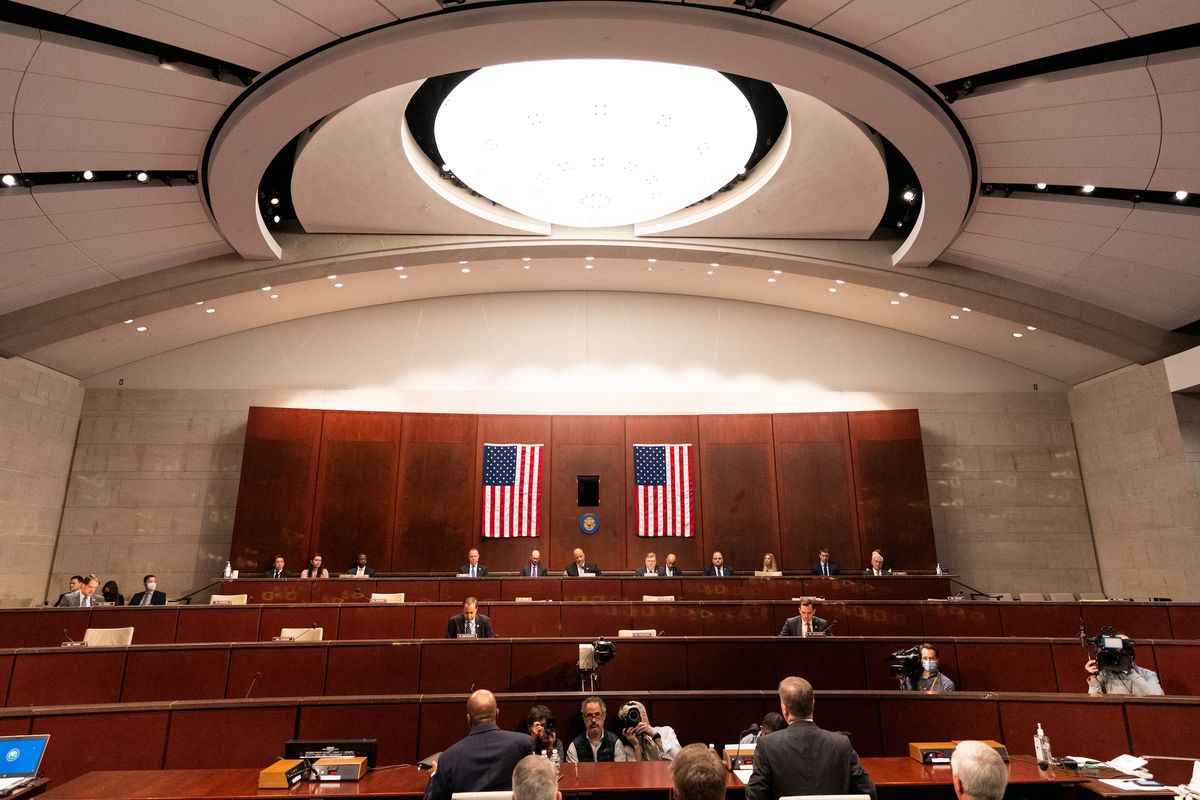 united states   may 17 the house intelligence counterterrorism, counterintelligence, and counterproliferation subcommittee holds their hearing on unidentified aerial phenomena in the capitol on tuesday, may 17, 2022 bill clarkcq roll call, inc via getty images