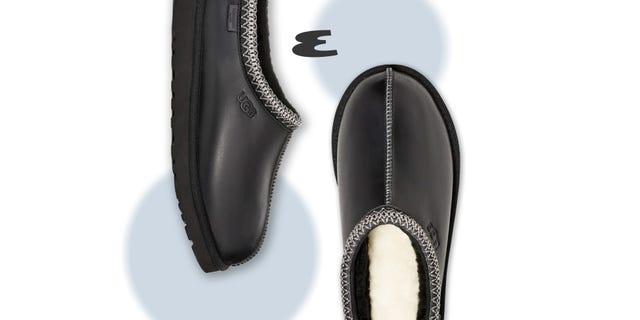 black ugg slippers showcasing their design and texture