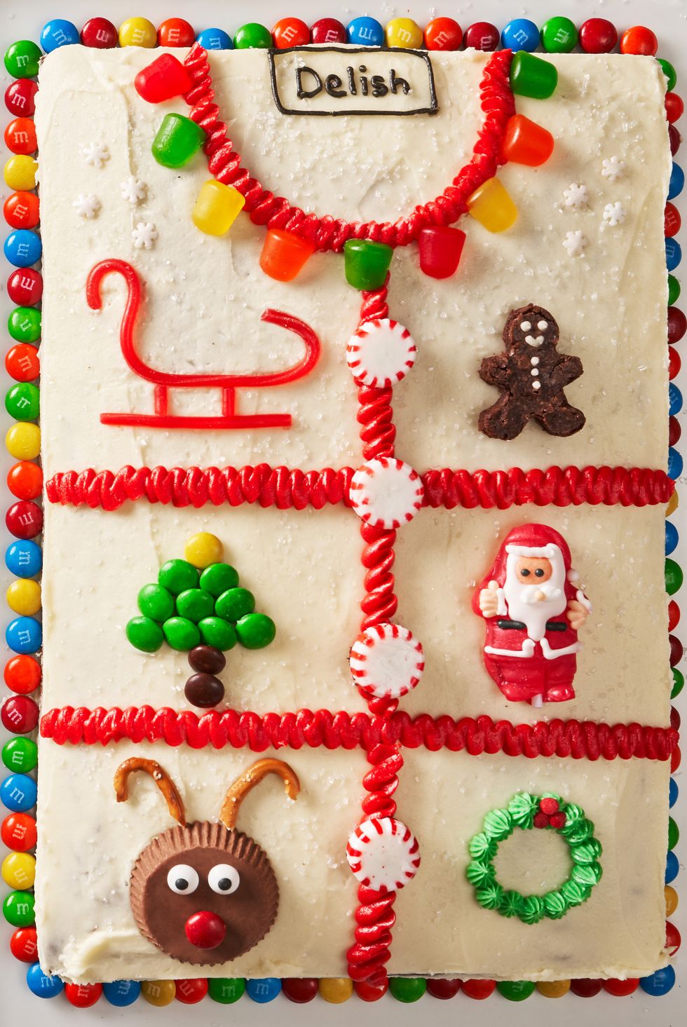 cake decorated like an ugly christmas sweater