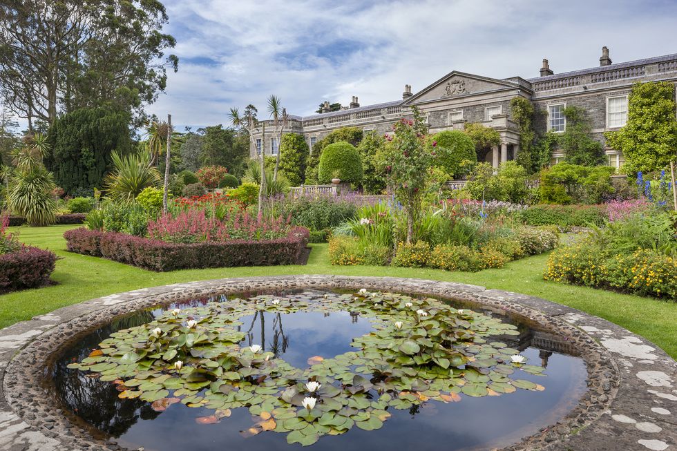 the south front and formal garden at mount stewart, county down mount stewart has been voted one of the world's top ten gardens, and reflects the design and artistry of its creator, edith, lady londonderry