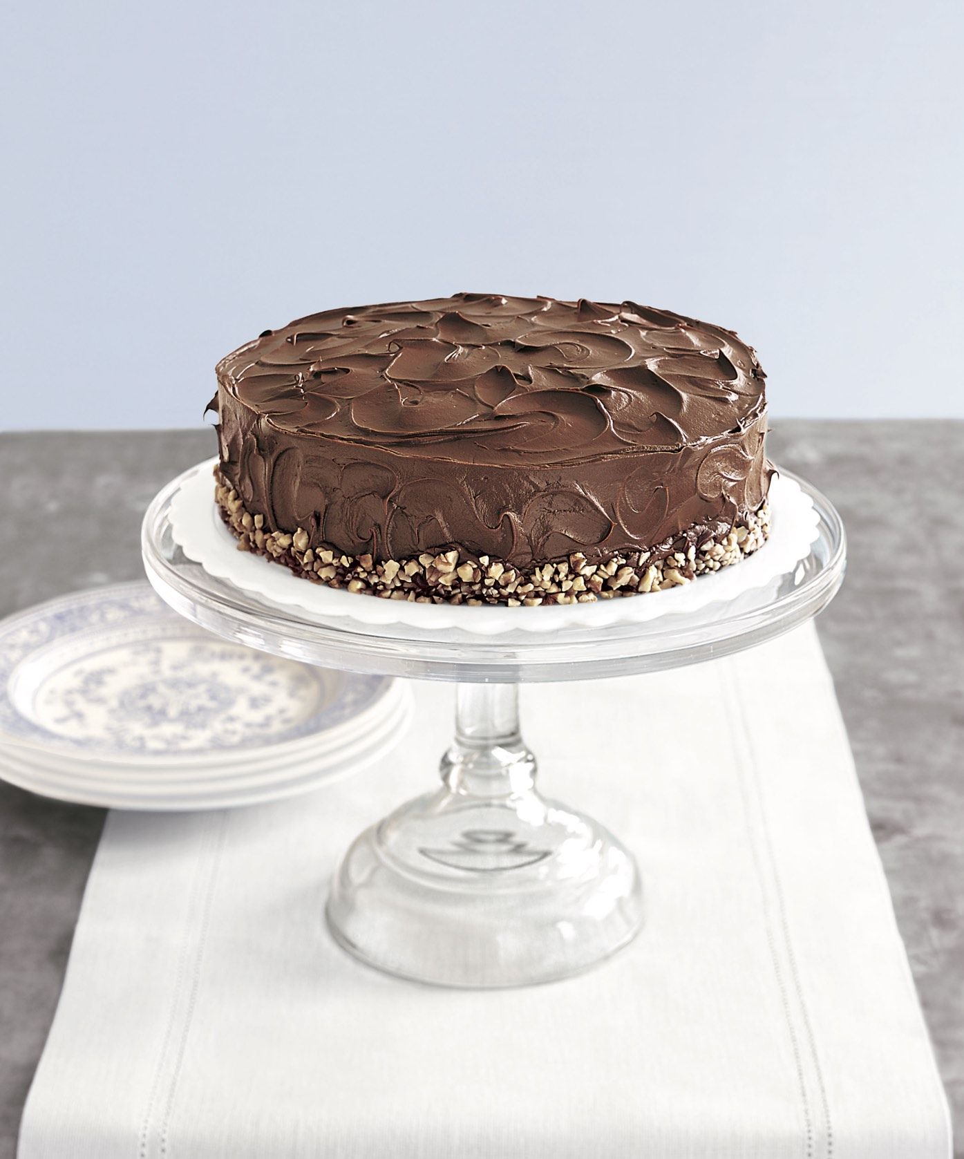 Simple & Moist Chocolate Walnut Cake : Vintage Confections