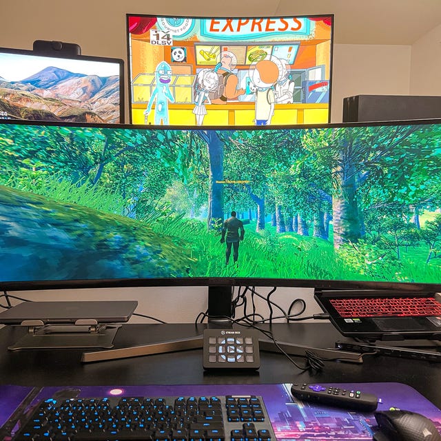 ultrawide monitor in use