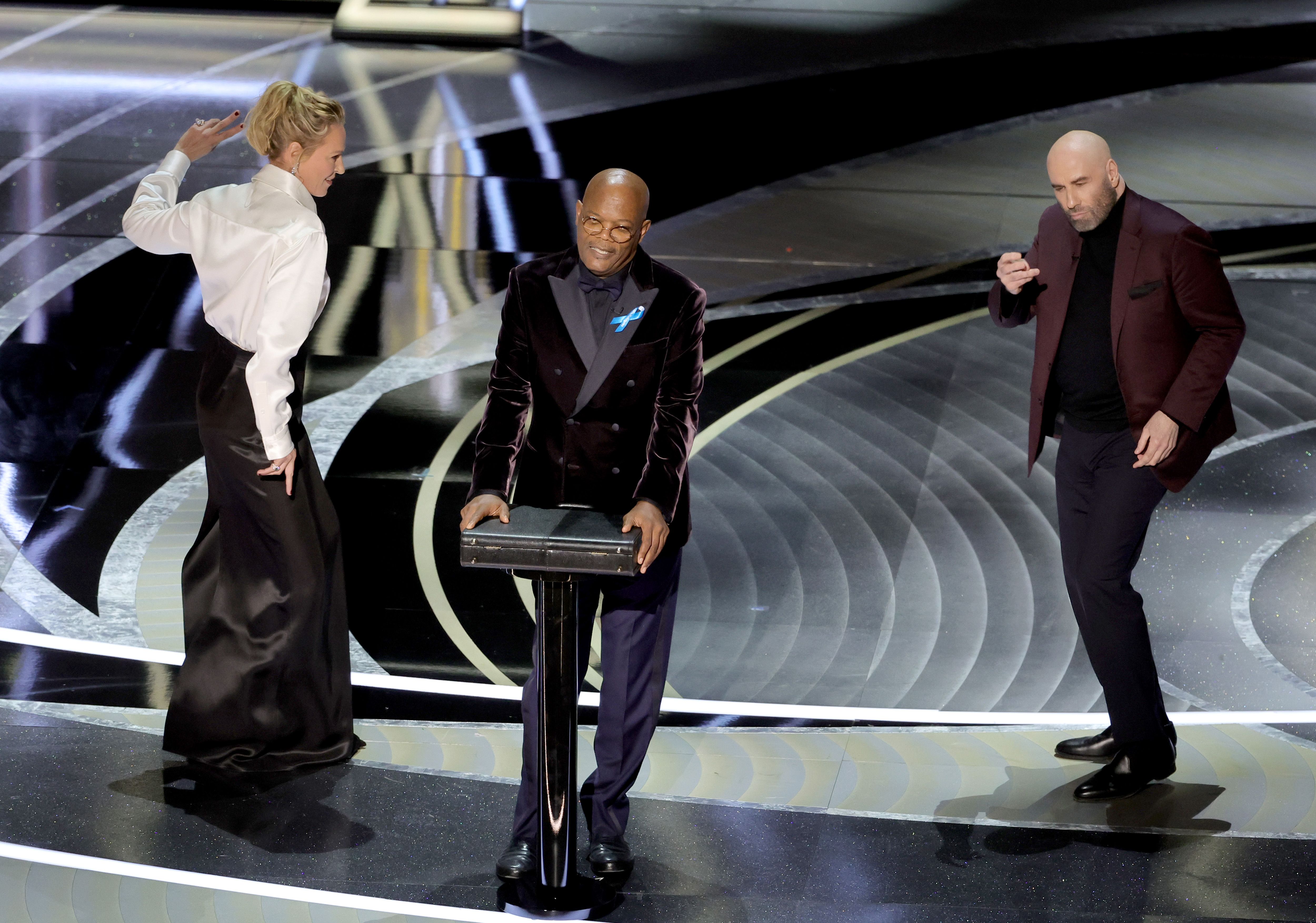 Uma Thurman's Oscars look was a nod iconic Pulp Fiction outfit