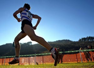 un unidentified runner takes part during