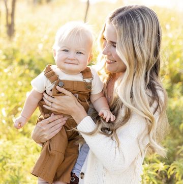 women's health beauty director chelsea burns with son oscar talking about the power of sleep