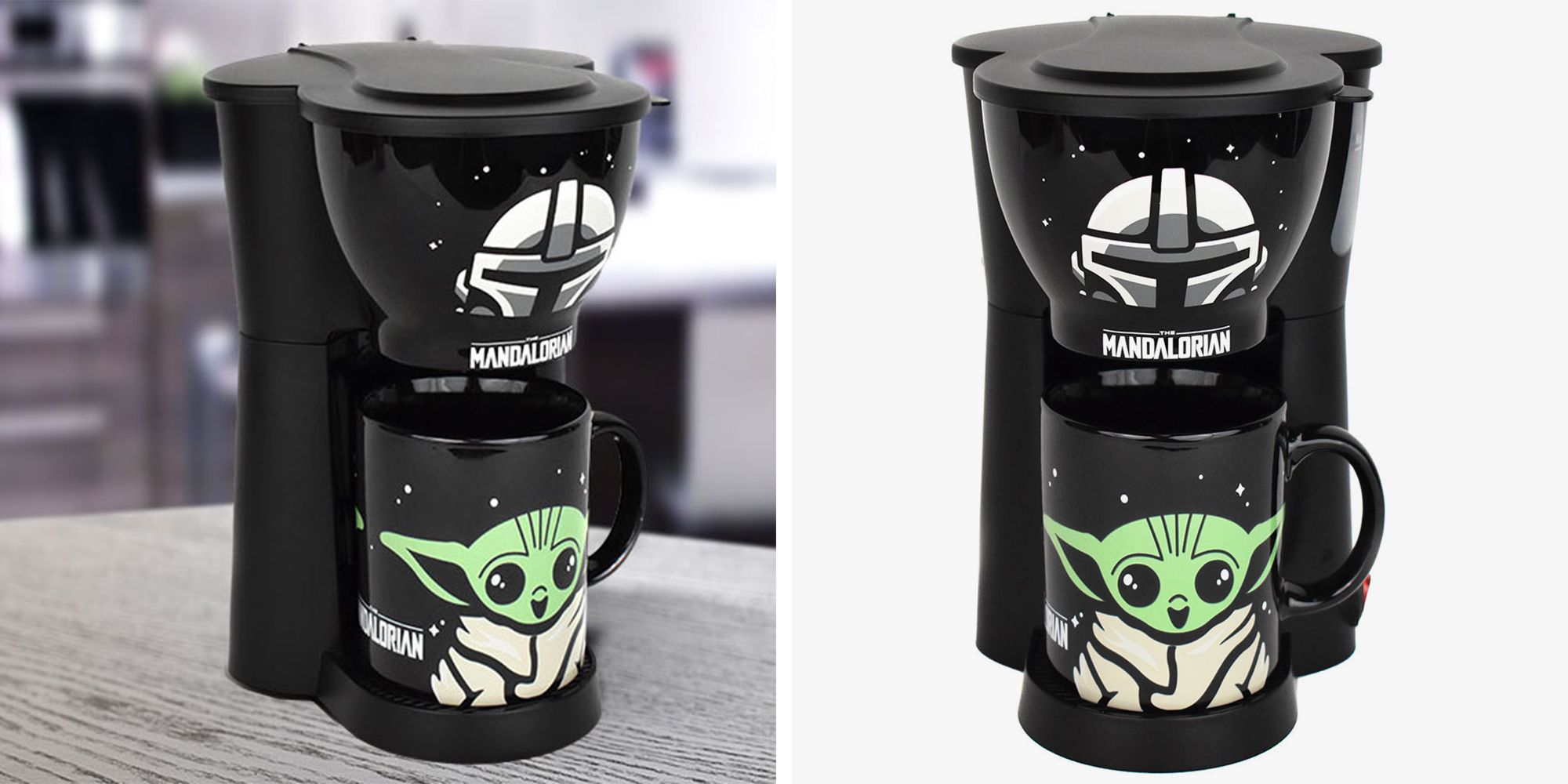Uncanny Brands Mandalorian Grogu Mug Warmer wit h Molded Mug 
