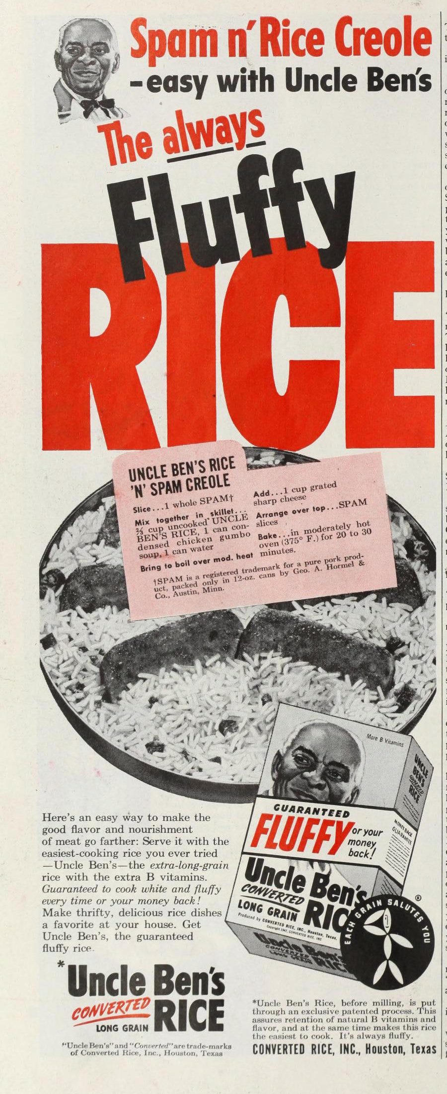 work by uncle ben's co from ladies home journal, may 1951