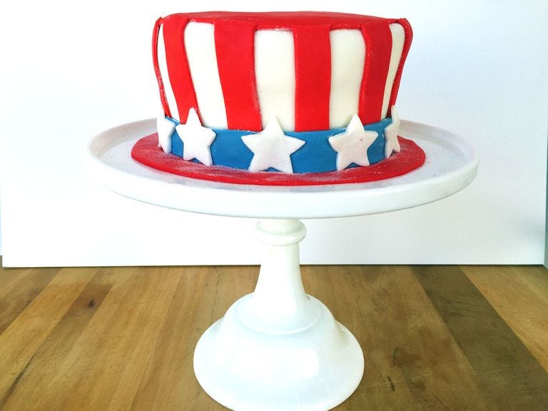 uncle sam hat cake