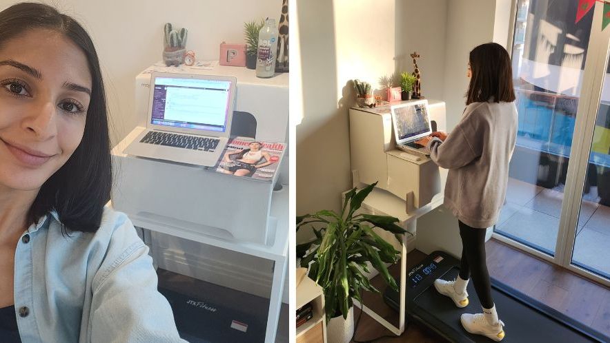 I used an under-desk treadmill daily for two weeks'