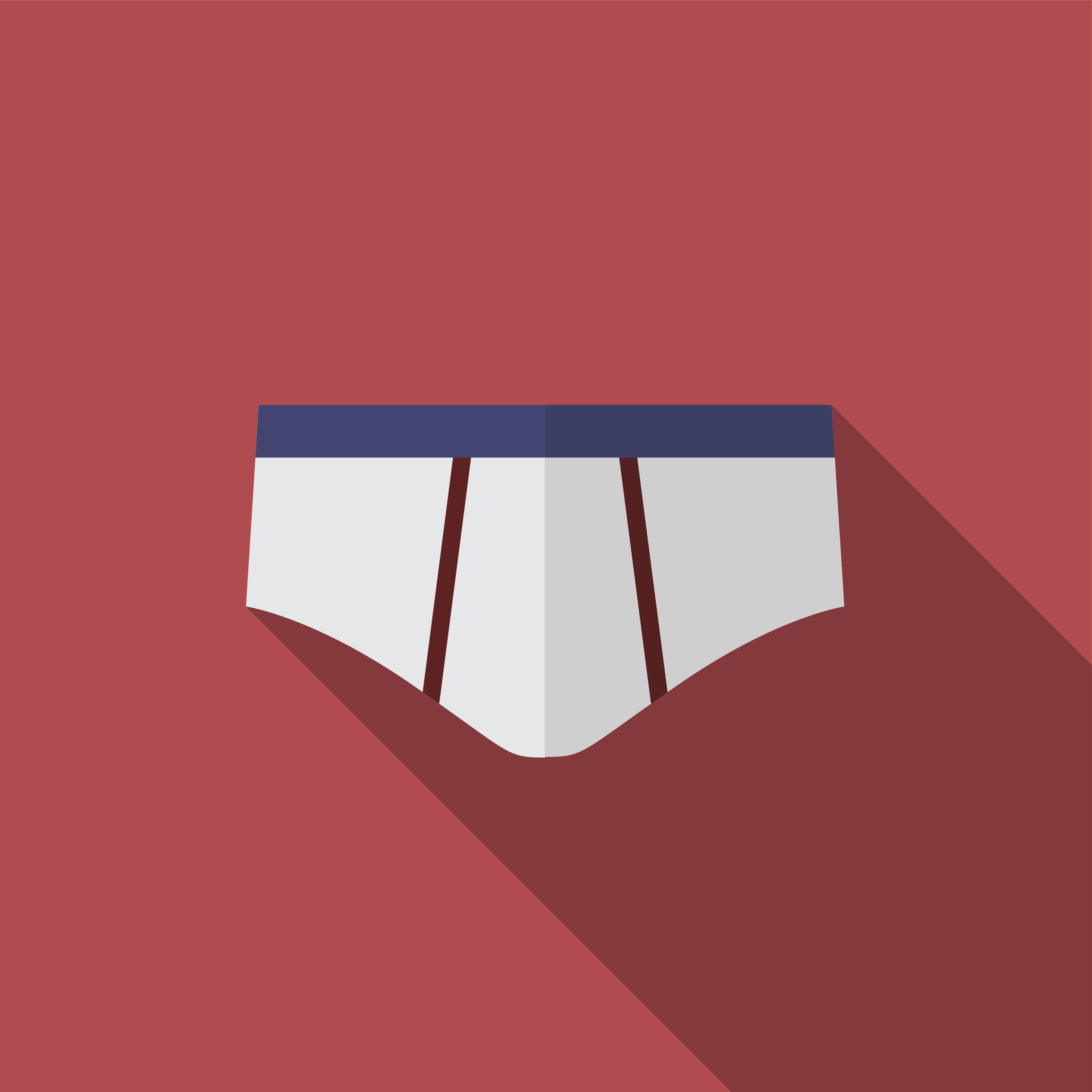 underwear for man flat icon illustration