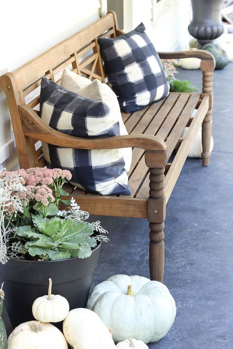 blue outdoor fall decorating ideas