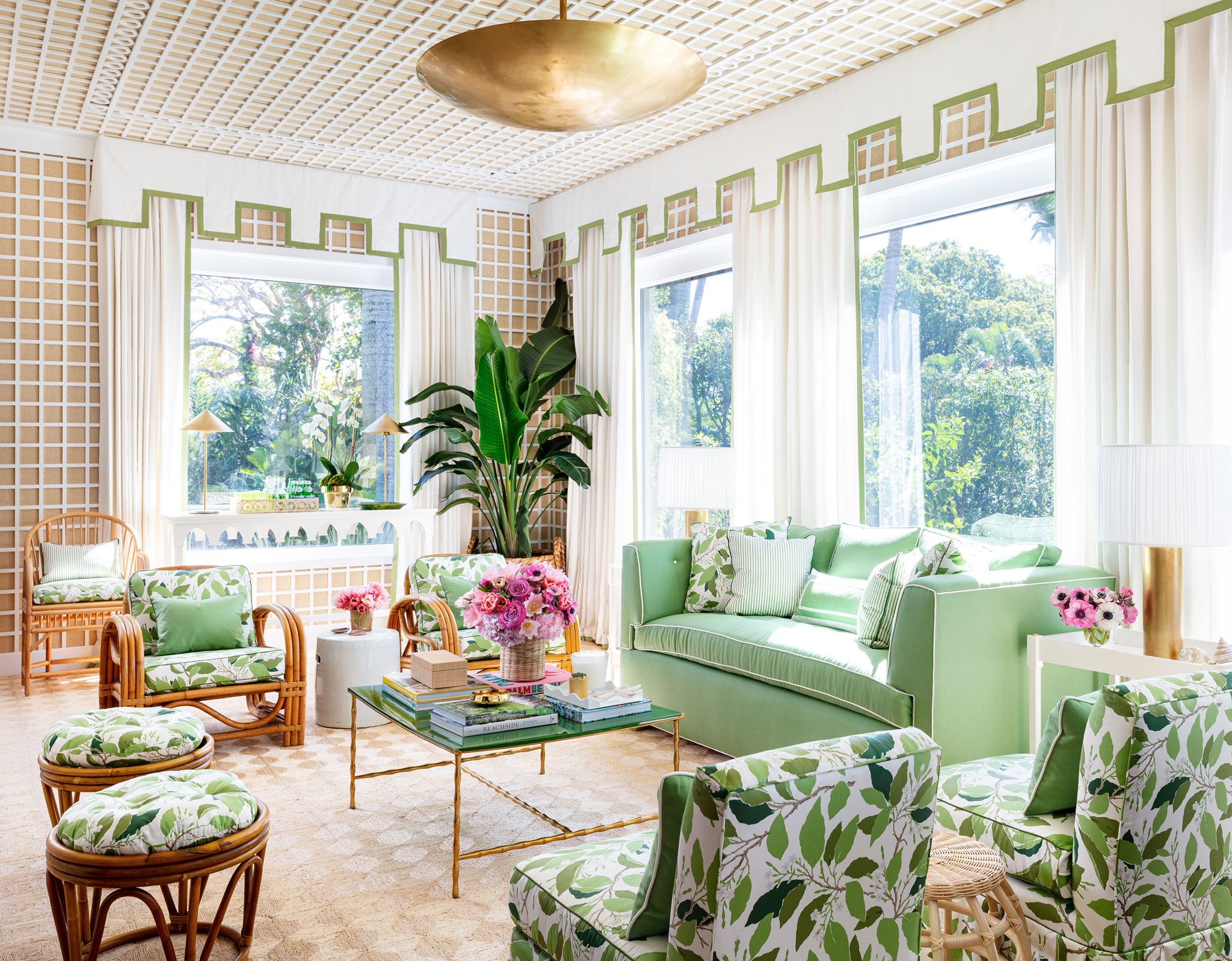 Green Cheetah Fabric, Wallpaper and Home Decor