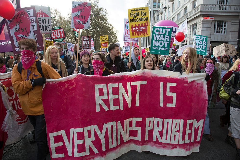 national union of students nus and the university and college union ucu demonstration united for education calling for free, accessible and quality further and higher education across the uk, and to demand an end to the marketisation of university and college education on 19th november 2016 in london, united kingdom photo by mike kempin pictures via getty images images