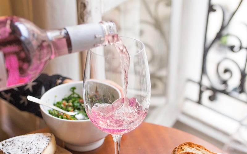Product, Drink, Pink, Food, Wine glass, Stemware, Glass, Champagne, Meal, Recipe, 