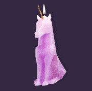 PyroPet unicorn skeleton candle melting
