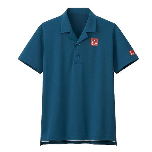 Clothing, T-shirt, Polo shirt, Sleeve, Active shirt, Blue, Turquoise, Collar, Line, Sports uniform, 