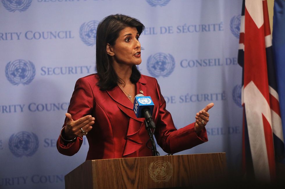 U.S. Ambassador To The United Nations Nikki Haley  Briefs The Media