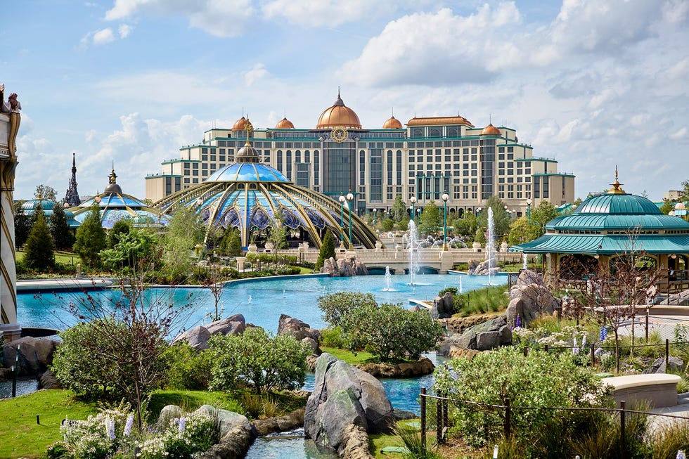 the constellation carousel in front of the grand helios hotel