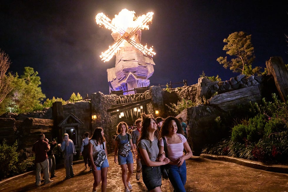 at dark universe, the burning blade tavern really does light on fire