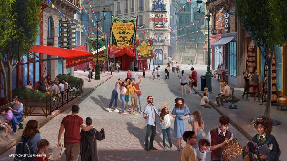 an artists rendering of the parisian streets of place cachee