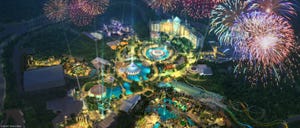 a rendering of universal orlando resort's epic universe, which will double the size of the theme park