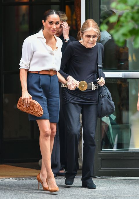 07182022 meghan markle is spotted out with feminist icon, gloria steinem in new york city markle revealed in a recent interview that she might team up with steinem to rally support for the equal rights amendment the former british royal and actress was in town to join husband prince harry as he addressed the un  salestheimagedirectcom please bylinetheimagedirectcom