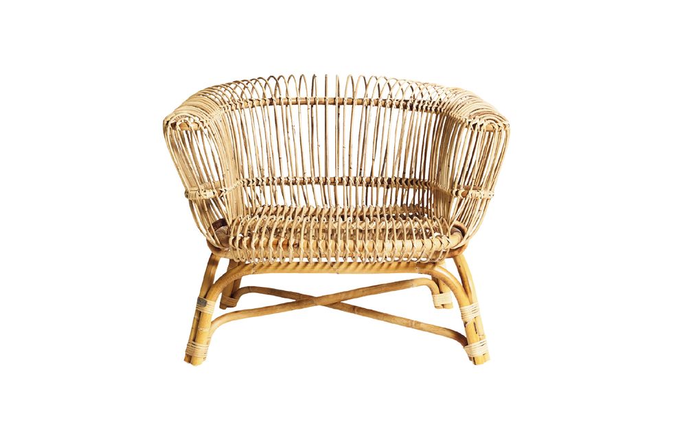Furniture, Wicker, Chair, Grass family, Plant, Outdoor furniture, 
