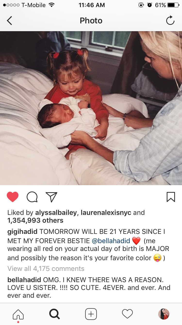 Bella Hadid Shares Childhood Pictures Of Gigi Hadid And Wishes The  Supermodel On Her Birthday Saying 'Lucky To Be Your Baby Sister