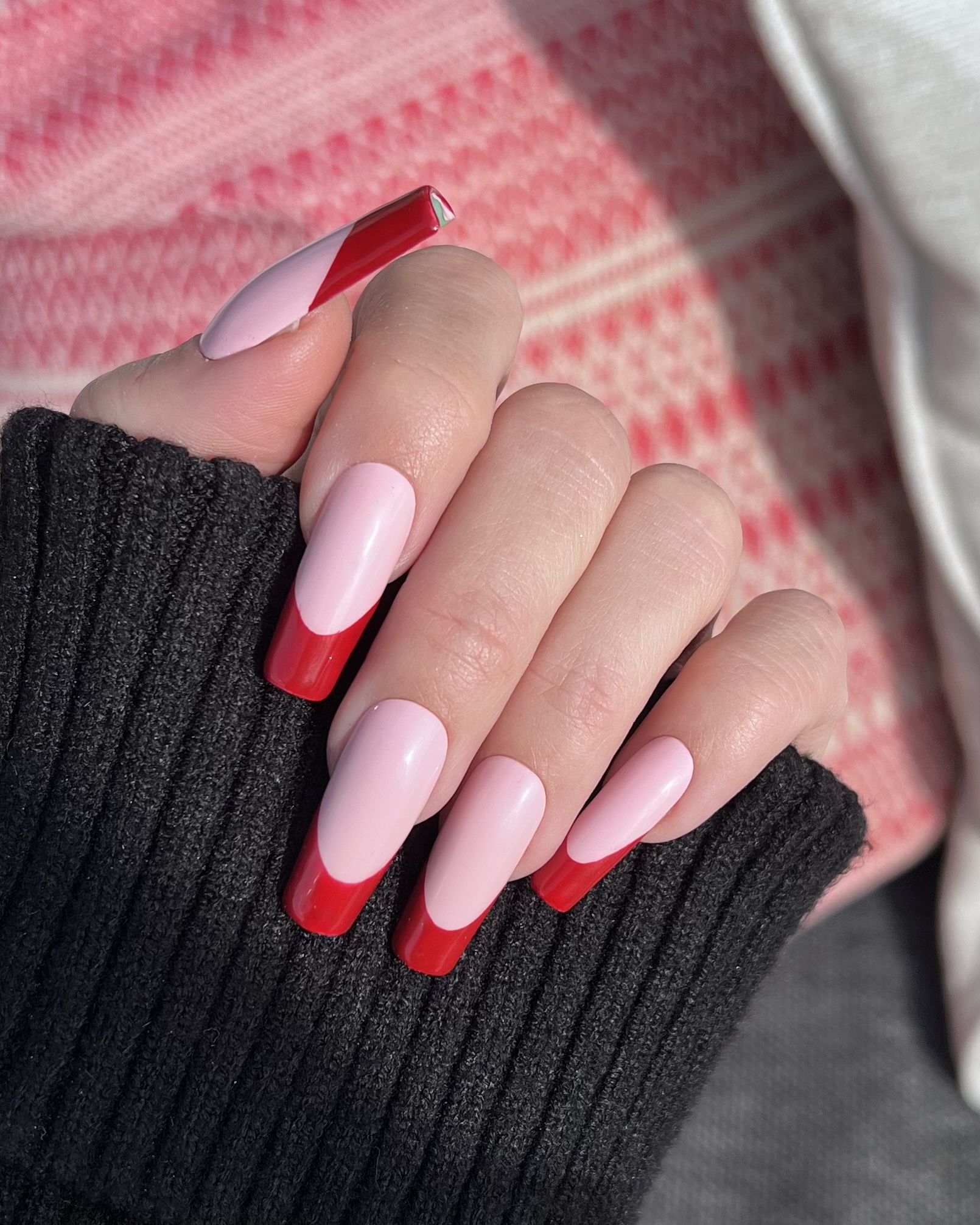 nails of the week: stiletto french with studs – Mr. Kate