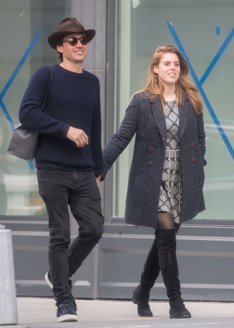 EXCLUSIVE: Princess Beatrice of York is All Smiles as She Steps Out with Boyfriend Edoardo Mapelli Mozzi on St. Patrick's Day in New York City.