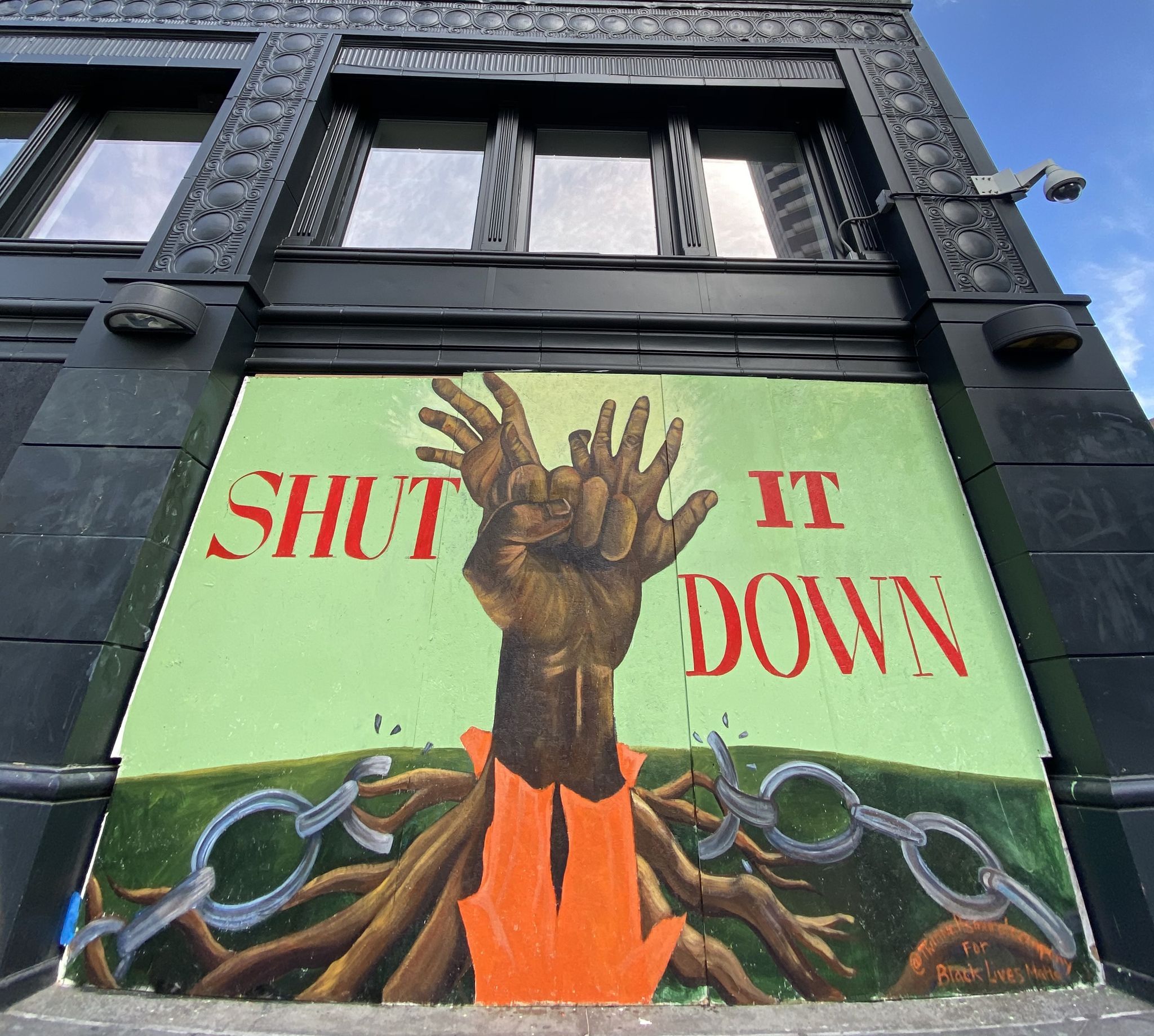 black lives matter mural in oakland