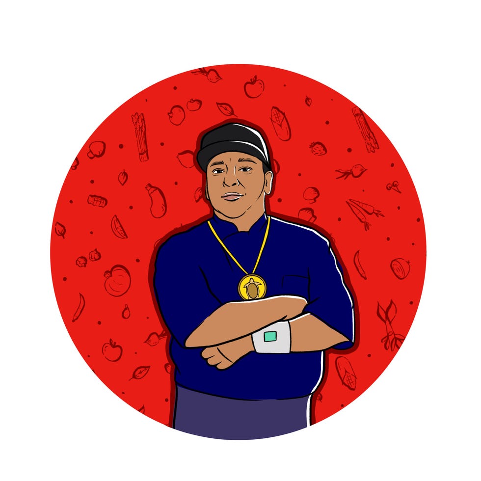 portrait illustration of brian yazzie by ericaprettyeagle