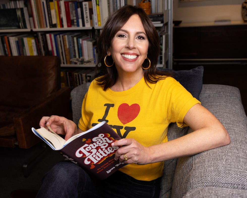 the author with her book