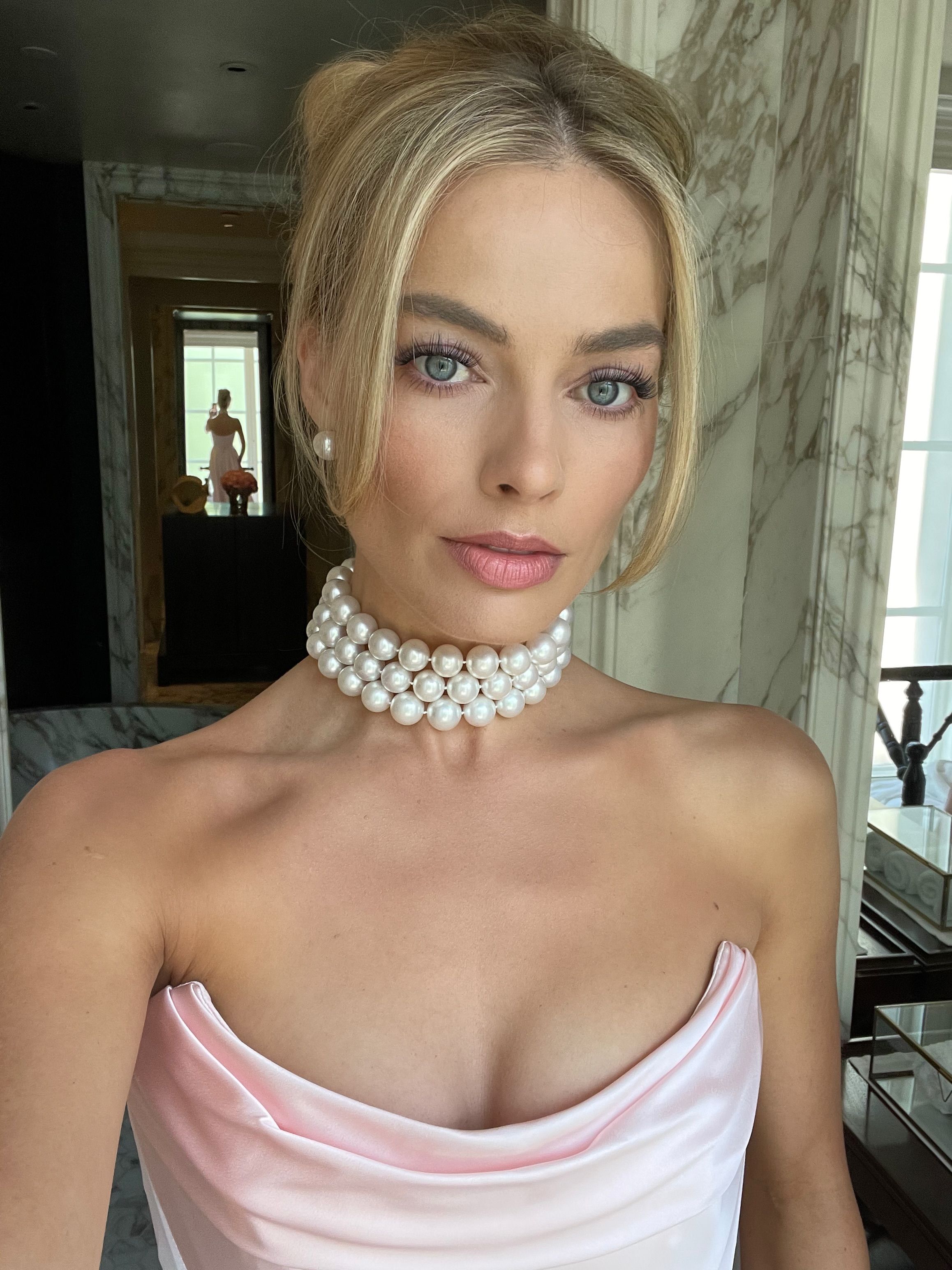 BTS of Margot Robbie's Barbie premiere make-up in London