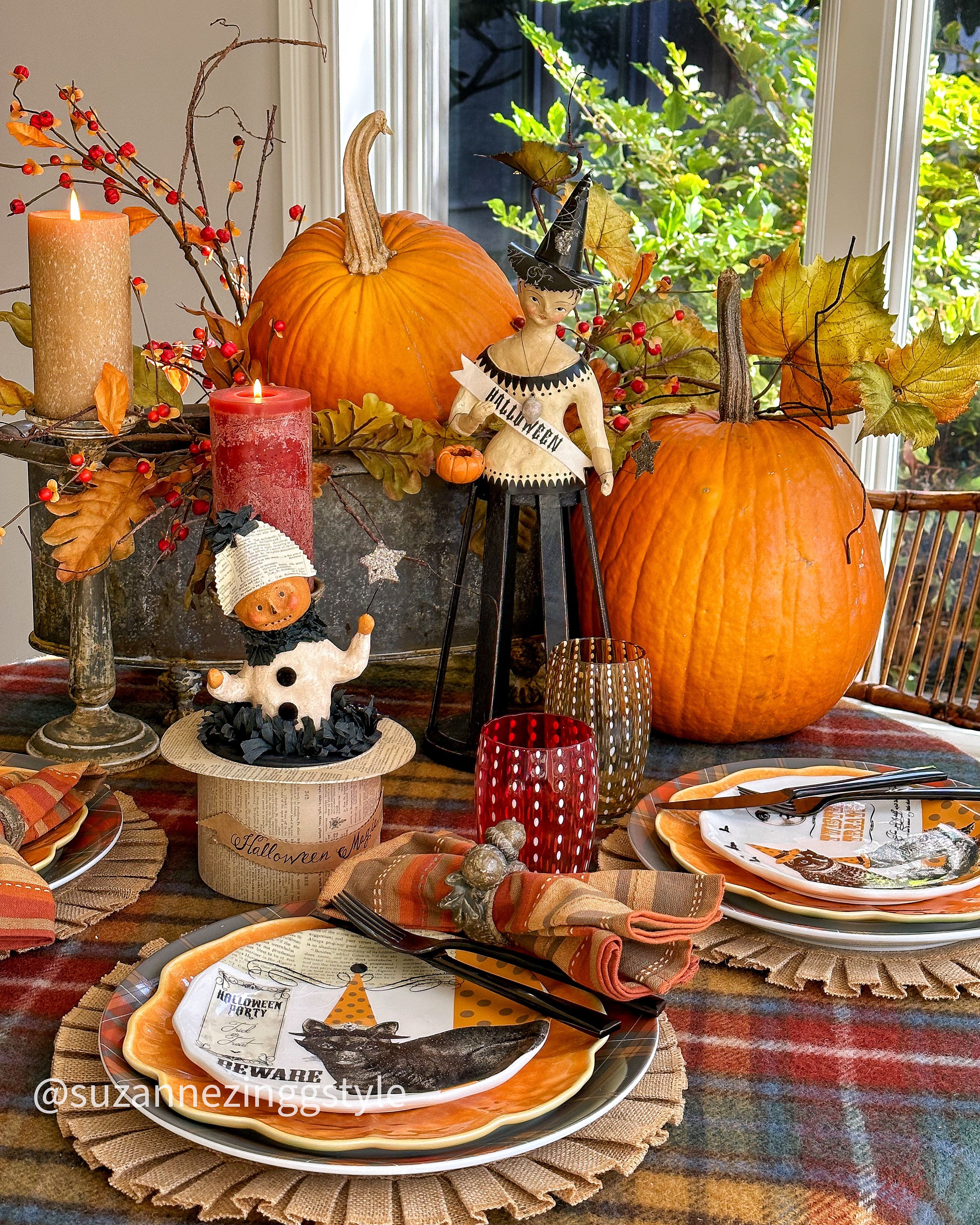 Halloween Tablecloth, Pumpkin Table Cover, Orange & Black Kitchen Table  Linens, Dining Room Decor, Farmhouse Decor, Halloween Gift 