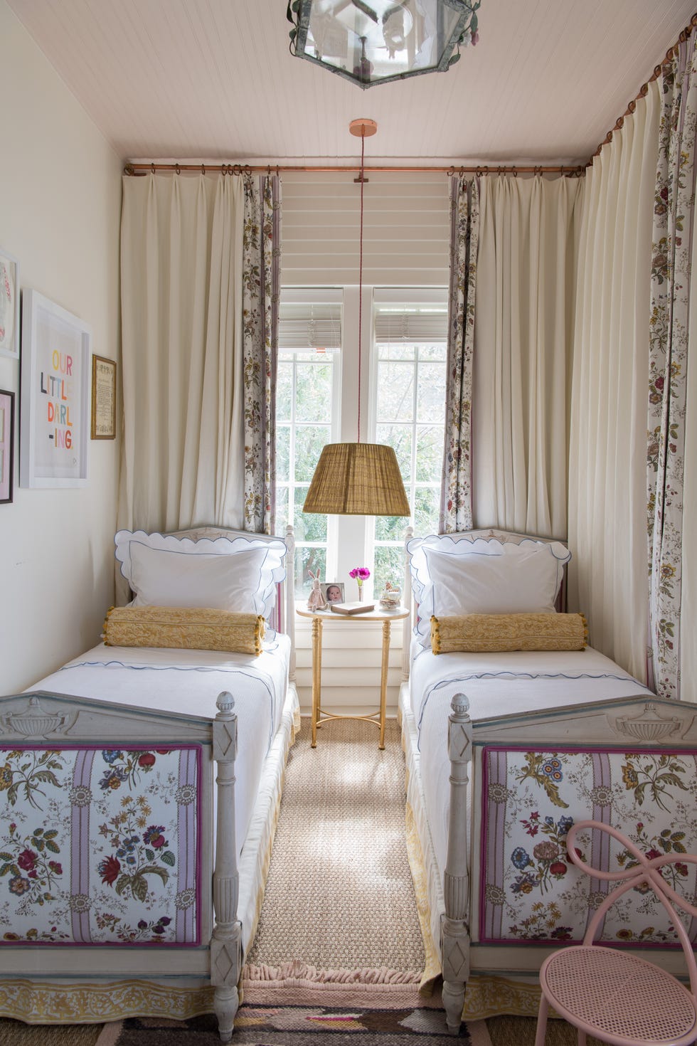 a cozy bedroom with two twin beds and decorative elements a cozy bedroom with two twin beds and decorative elements