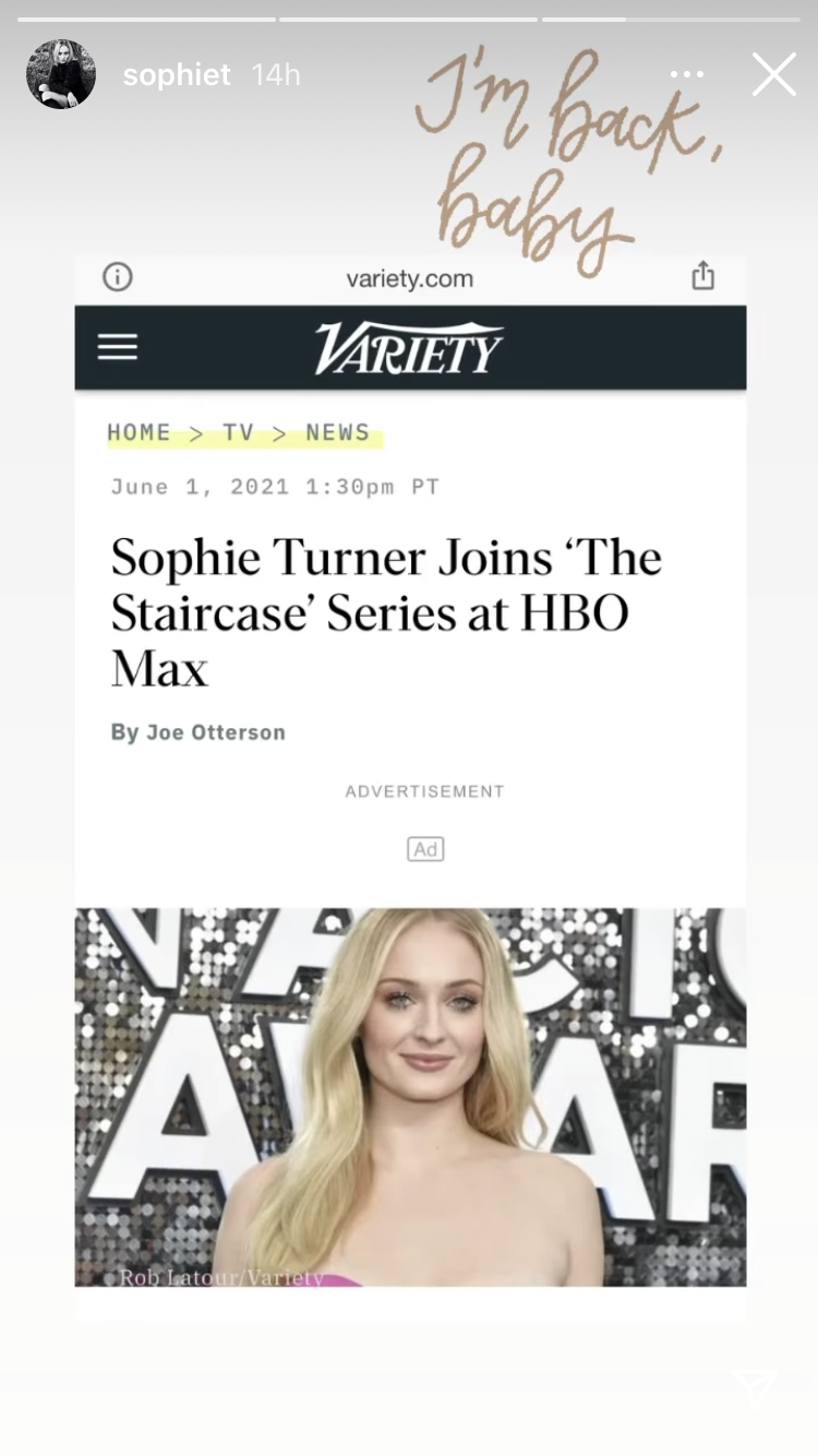 sophie turner to star in hbo's true crime drama the staircase