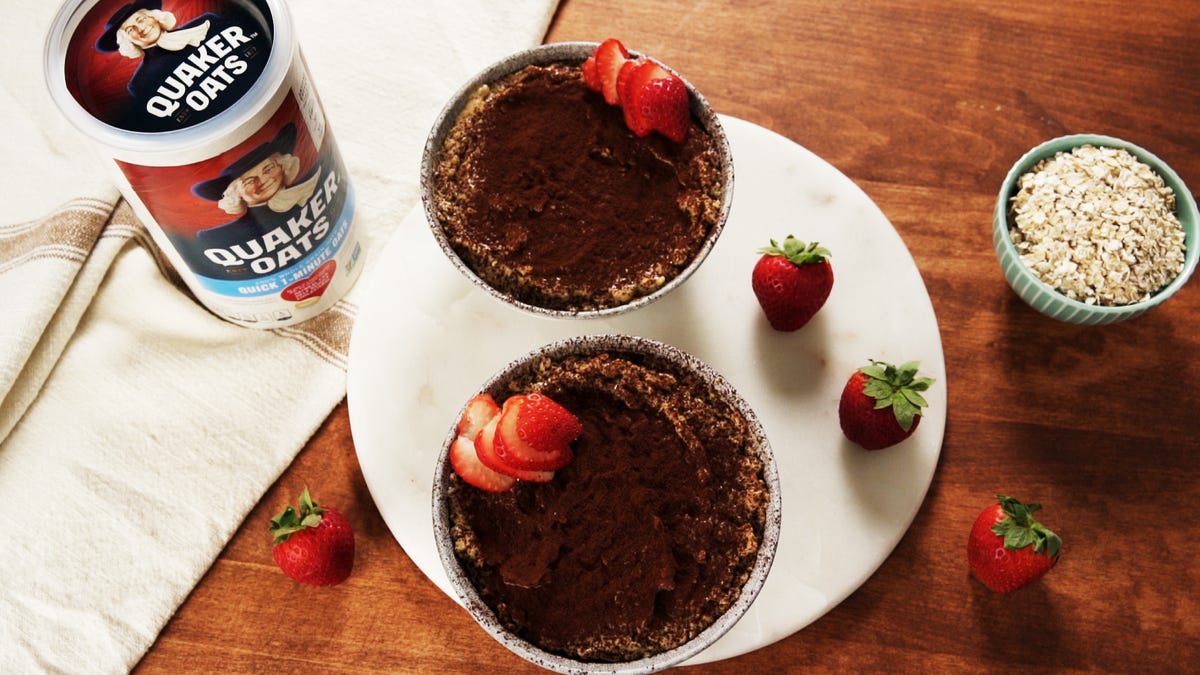 preview for Creamy Tiramisu Oatmeal | Delish + Quaker Oats